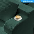 thumbnail image 6 of Puremind 106" L-Shaped Sectional Sofa with Left Facing Chaise, Corduroy Comfy Cloud Couch, Sectional Couch with Deep Seat for Living Room/Apartment, Green, 6 of 8