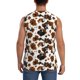 thumbnail image 4 of Fotbe Cow Tie Dye Men's Camiseta sin Mangas Estampada para Hombres, Playera Casual para Gimnasio, Entrenamiento, Playa-Small, 4 of 7