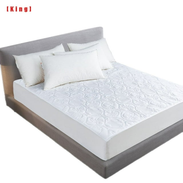 Protège-matelas Imperméable Respirant en Coton, Tapis de Lit, Housse de Protection Très Grand 76x80+18 Pouces