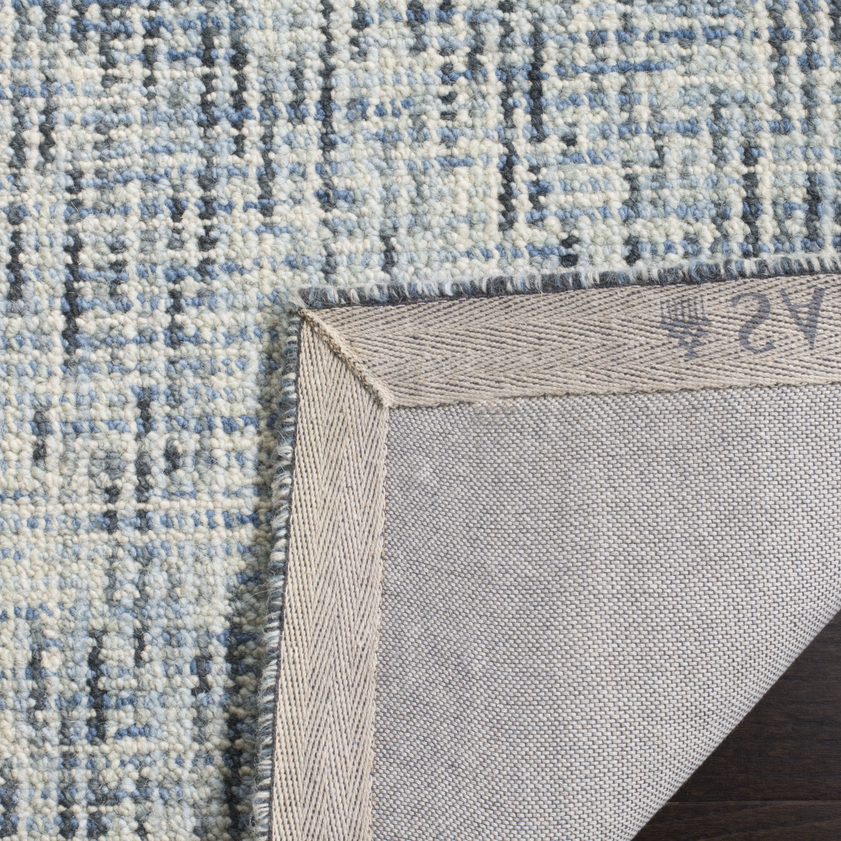 Safavieh Abstract Delia Distressed Wool Area Rug, Blue/Charcoal, 11' x 15'