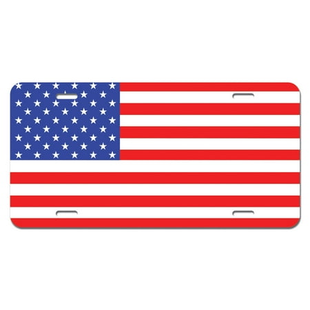 USA Flag United States American - Patriotic Novelty License (Best State License Plates)