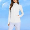 thumbnail image 5 of Women's UPF 50+ Lightweight Athletic Jacket Sun Protection Full Zip Long Sleeve Shirts Hiking Outdoor Pockets Workout Tops Yoga Zip Up Jackets Gym Tops Golf Shirts, 5 of 7