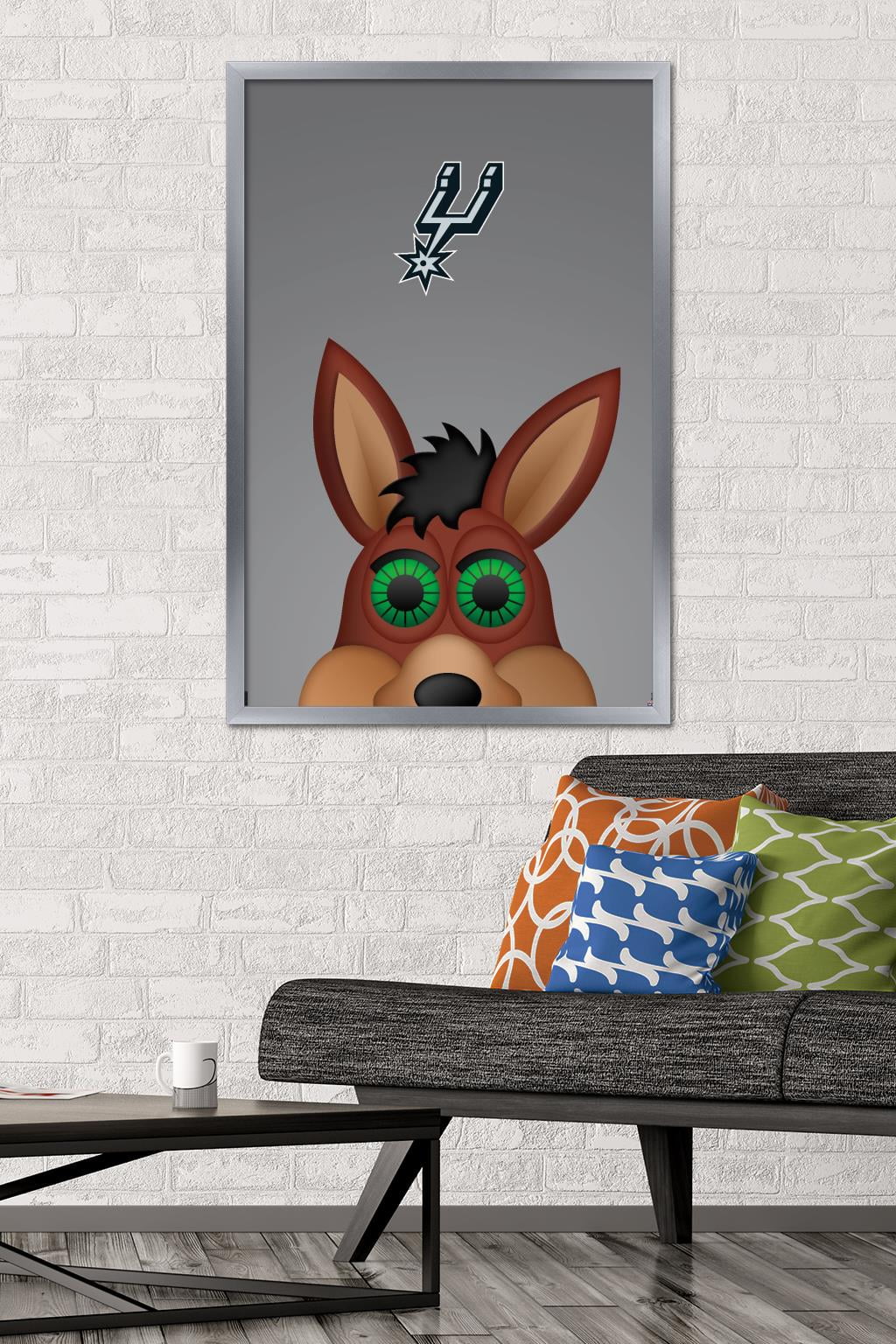 NBA San Antonio Spurs - S. Preston Mascot Coyote Wall Poster