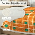 thumbnail image 3 of SUNNY HEAT Electric Heated Blanket 72"x84" Full Size, 10 Heating Levels & 12 H Auto Shut Off, Cotton & Microplush Plaid, Orange, 3 of 6