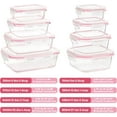 thumbnail image 2 of 8 Pack Glass Food Storage Containers with Airtight Lids, Glass Meal Prep Containers, Lunch Containers for Microwave, Oven, Freezer and Dishwasher, BPA Free, 2 of 7