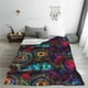 thumbnail image 5 of Fotbe Mandala Colorful Manta de Franela Acolchonada con Estampado, Súper Suave y Esponjosa, Extra Grande para Sofá, Cama, Uso Todo el Año-60"x50", 5 of 7