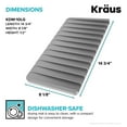 thumbnail image 2 of KRAUS Self-Draining Silicone Dish Drying Mat or Trivet for Kitchen Counter in Light Grey, 2 of 8