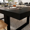 thumbnail image 3 of KULAGAGA Kitchen Dining Table for 6-8 People, Rectangular Meeting Table, 86.8"W x 47.2"D, Black & Walnut, 3 of 8