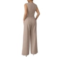 thumbnail image 5 of Guluxicc 2 Piece Womens Outfit Sets V Neck Sleeveless Button Down Vests High Waist Pleated Wide Leg Pants Business Casual Wear, 5 of 6