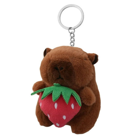 Cosplay Capybara Plush Keychain Pendant Cartoon CarKey Hanging Handbag Decoration Women Bag Ornament Kids Birthday Gifts