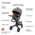 thumbnail image 2 of Stokke Xplory X, Modern Grey - Luxury Stroller - Adjustable for Both Baby & Parents’ Comfort - Padding, Harness & Reflective Zipper for Added Safety - Folds in One Step, 2 of 5