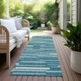 thumbnail image 6 of Addison Rugs Chantille Indoor/Outdoor Transitional Stripes Teal Washable Runner Rug, 2'3" x 7'6", 6 of 6