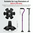 thumbnail image 5 of SupreGear Rubber Cane Tip Replacement, Heavy-Duty Non-Slip Walking Cane Foot Cap, Black, 5 of 8