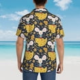 thumbnail image 4 of Fuzoiu Mouse Cheese Print Hawaiian Shirt for Men, Summer Beach Casual Short Sleeve Button Down Shirts, Men’s Beach Summer Shirts with Pocket,3X-Large, 4 of 7