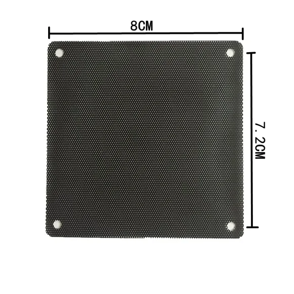 5PCS/lot 80/120/140mm Cuttable Black PVC PC Fan Dust Filter Dustproof Case Computer Hardware Mesh 8x8cm