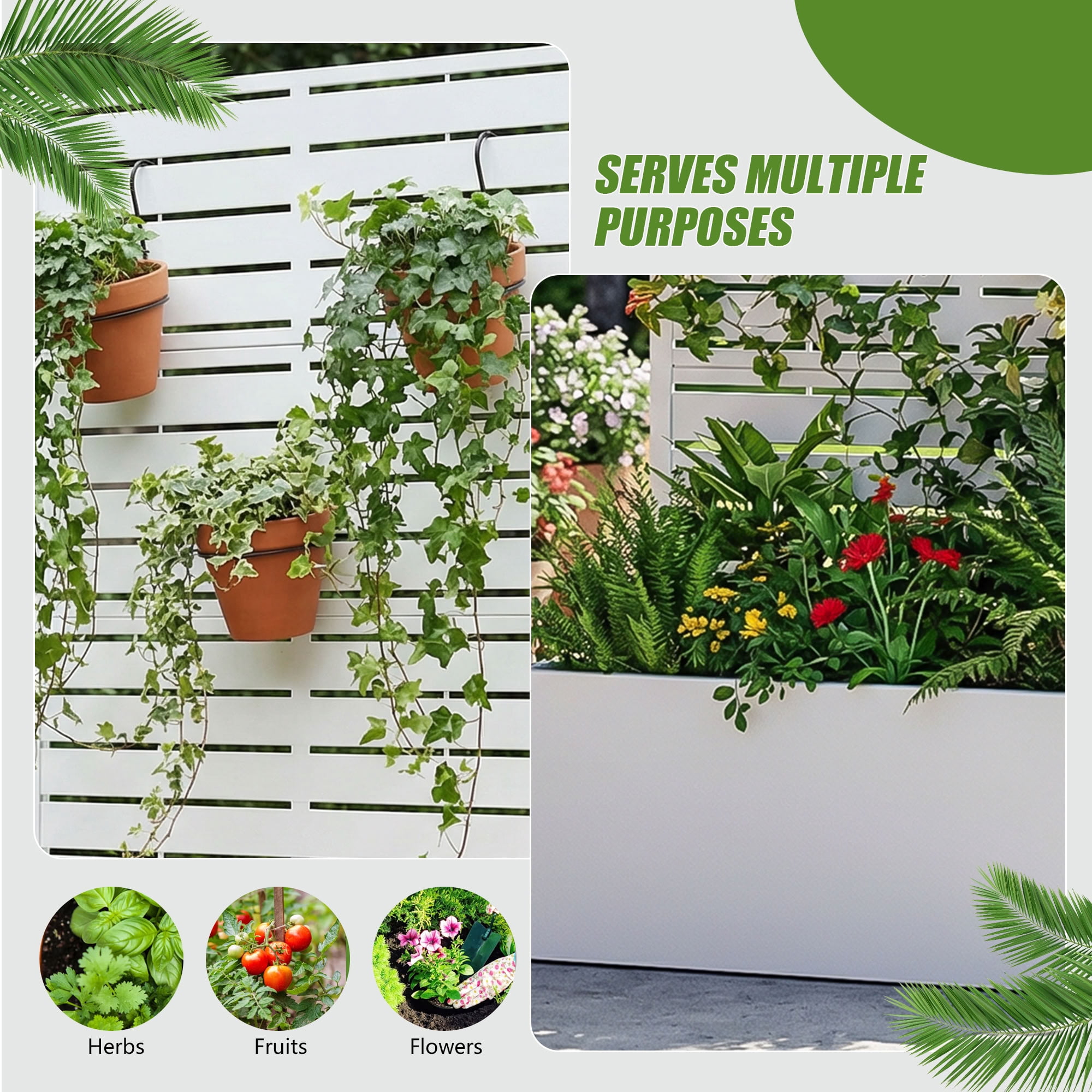 MAYEERTY 59*30in Outdoor Metal Planter Box, Easy Assembly Planter Box, Outdoor Patio Planter for Balcony, Garden, Yard