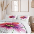 thumbnail image 6 of Ambesonne Watercolor Duvet Cover Sets, Floral Blossom Art, 2-Queen, Dark Green Fuchsia Red, 6 of 7