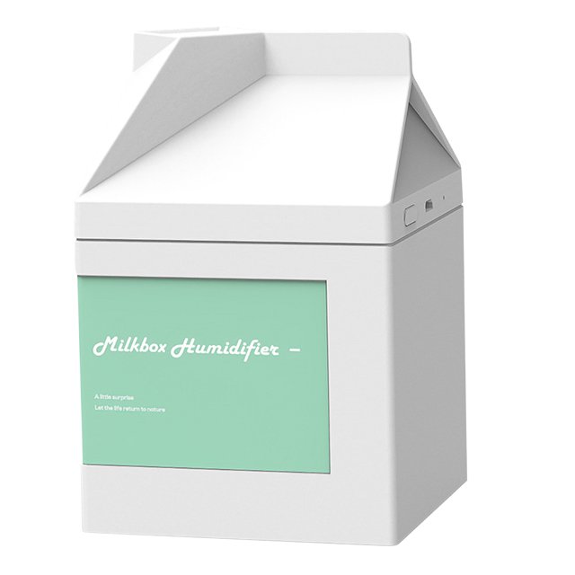 Humidifier Creative Milk Carton Humidifier Desktop USB Charging Atomizer Whisper-Quiet Mute Mini Humidifier Portable Small Humidifier for Study Office Dormitory Bedroom