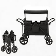 Cuoote Stroller Wagon for 4 Kids, Foldable Stroller Wagon 4 Passenger