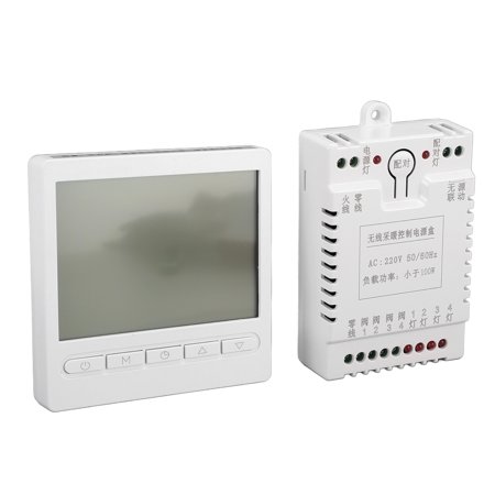 Rupoun Smart Wireless Thermostat LCD Temperature Control Panel 220V RF Home AC Controller For Heating Cooling Fans Greenhouses Pet Keeping Boiler Air Conditioner (6.69 inches / 17 cm)