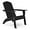 Black, variant on Flats & Castles Ellie Outdoor HDPE Weather Resistant Modern Adirondack Chair (Black)