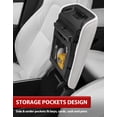 thumbnail image 2 of KBH Car Middle Console Cover for Tesla Model Y 2020-2025/Model 3 2017-2023, PU Leather Arm Rest Lid Cushion Pad for Tesla Accessories, White, 2 of 7
