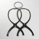 thumbnail image 4 of Soporte De Exhibición Ndcxsfigh para Peluca Plástico Plegable Negro 17,5 x 17,5 x 35 cm, 4 of 4
