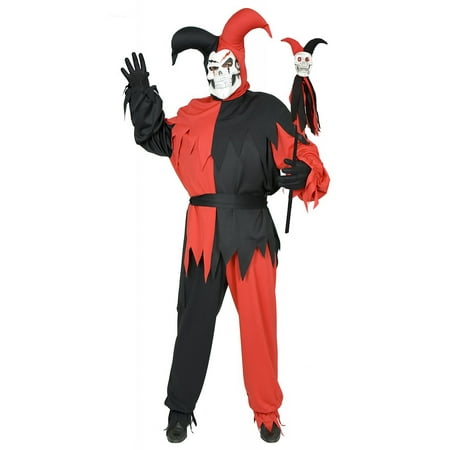 Wicked Chamber Jester Adult Costume Black and Red -