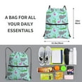 thumbnail image 2 of Easygdp Hippo With Flamingos And Crocodiles Drawstring Backpack Gym Bag,Sport Gym Sackpack,Gym Sack with Side Pocket for Men Women, 2 of 6