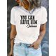 thumbnail image 1 of Camiseta De Verano MujerLetter Print Casual Sports T-shirt, Short Sleeve Crew Neck Spring & Summer Top, Women's ClothingFather's Day, Mother's Day, New Year, Spring Festival, Valentine's Day, Indepe, 1 of 6