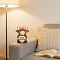 thumbnail image 4 of Valentines Day Ornament Smiling Highlands Cow Resin Figurine Statue Home Desktop Decor, 4 of 7