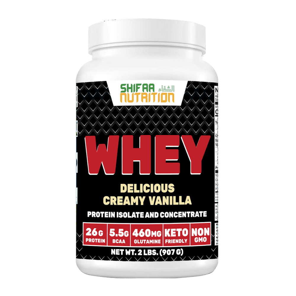 Delicious Creamy Vanilla Halal Whey Protein Powder 2Lbs 26g Protein