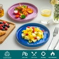 thumbnail image 6 of MALACASA Stoneware Dessert Plates Set of 6, 8.25 inch Small Plate Set for Kitchen, Microwave and Dishwasher Safe, Multicolor, 6 of 10