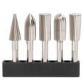 thumbnail image 2 of Dioche File,Grinding Head,5Pcs File 1/4in Hex Shank Double Cut Metal Grinder Drill Bit Set For Carving Polishing, 2 of 8