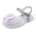 thumbnail image 5 of hoksml Girls Glitter Butterfly Jelly Sandals with Adjustable Strap, Waterproof Sparkly Summer Shoes for Kids Beach and Party Wear, 5 of 6