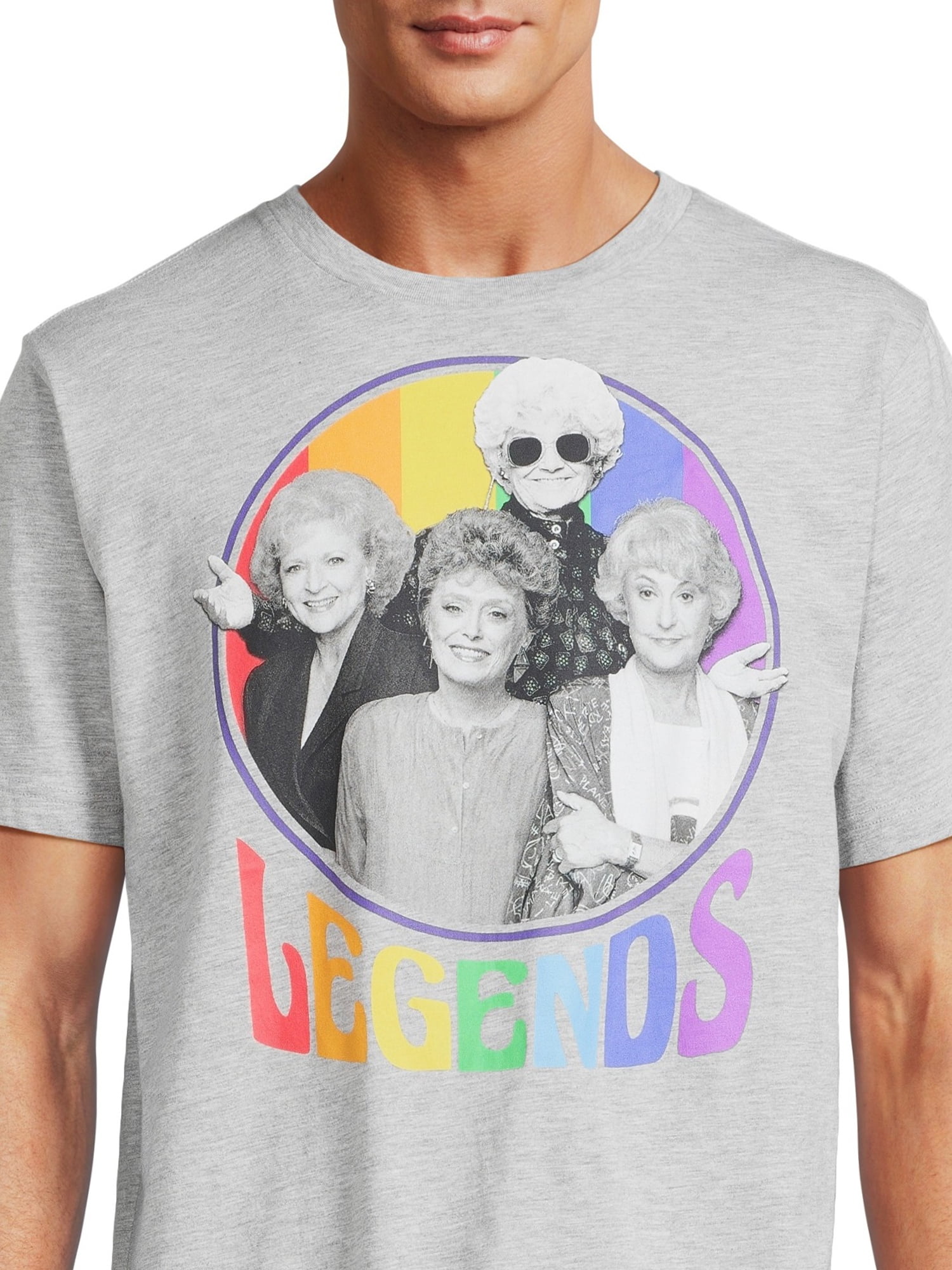 Golden Girls Men's Pride Graphic Tee with Short Sleeves, Sizes S-3XL