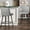 Gray, variant on Counter Height Bar Stools Set of 2, Upholstered Swivel Bar Stools with Back and Metal Legs, 39.3" Seat Height Faux Leather Kitchen Counter Stool Chairs with Footrest