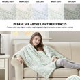 thumbnail image 4 of Beautyrest Ultra Soft Sherpa Berber Fleece Electric Poncho Wrap Blanket Heated Throw with Auto Shutoff, 50 in x 64 in, Dusty Blue Lattice, 4 of 10