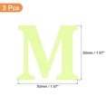 thumbnail image 2 of Uxcell 3Pack 2" Glow in the Dark Alphabet Letter Sticker Wall Ceiling Decor Letter "M", 2 of 5