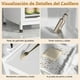 thumbnail image 4 of Mueble para Trastes de Cocina, Organizador de Trastes de 3 Niveles con Puerta, Estante de Microondas, Gabinete para Cocina, 59x45x28 CM, 4 of 9