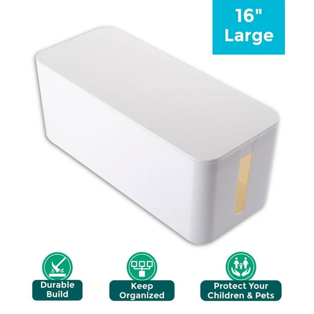 Cable Management Box 16" Large, Cord Hider for Power Strip, Electrical