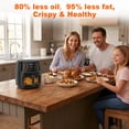 thumbnail image 5 of Bluebow Air Fryer, 7.5 Quart Large Capacity, 8-in-1 Multifunctional Cooker with Digital Touchscreen, Easy-View Window, Non-Stick Basket, Black, 5 of 7