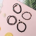 thumbnail image 4 of Hotian 8pcs Beaded Bracelet Jewelry Set Multilayer Boho Charm Bracelet Pack for Women and Men Black, 4 of 6
