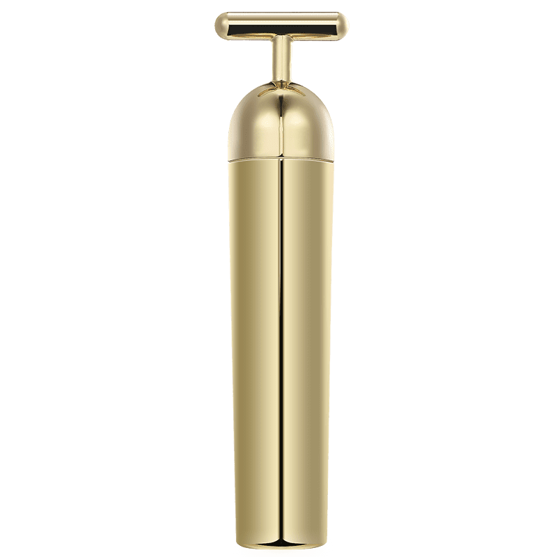 Prospera SL008 Gold Pulse Facial Massager Beauty Bar Skin Care Face Roller Massager T-Shape