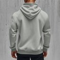 thumbnail image 7 of Havenx Zip Up Hoodies for Men Long Sleeve Drawstring Jacket with Pockets Hooded Sweat Shirts Fall Winter Workout Gym Hiking Outdoor Outfits,Light Gray 3XL, 7 of 7