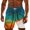 wei163-09-Mint Green, variant on Men's 2 in 1 Swim Trunks with Compression Liner Graphic Printed Beachwear Stretchy Swim Suits 09-Mint Green