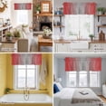 thumbnail image 5 of Ombre Valance Curtain Red and Grey Gradient Window Valances Rod Pocket Short Curtains Window Treatments for Kitchen Bedroom Bathroom Laundry 42" x 12", 5 of 9