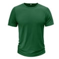 thumbnail image 2 of SWSMCLT Men's Soft T Shirt Short Sleeve Slim Fit Casual Comfy Fall Tee Crew Neck Basic Shirt Summer Green X-Large, 2 of 4