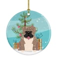 thumbnail image 1 of Merry Christmas Tree English Bulldog Grey Brindle  Ceramic Ornament, 1 of 3