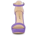 thumbnail image 2 of Unique Bargains Women's Open Toe Platform Ankle Strap Chunky Heel Sandals, 2 of 6